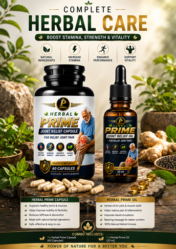 Herbal Prime Joint Relief Capsules + 30ml Herbal Prime Joint Oil