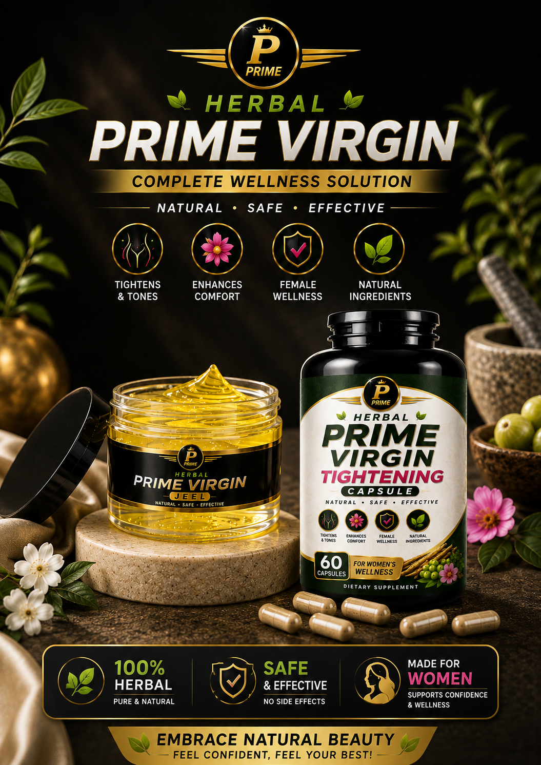 Prime virgin Tightening Capsules + Prime Virgin Herbal Jel
